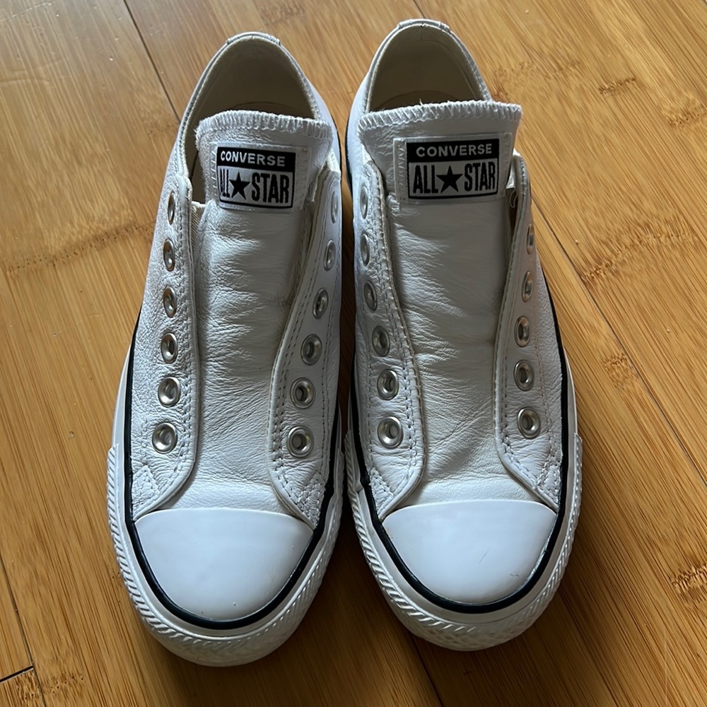 Slip on leather converse